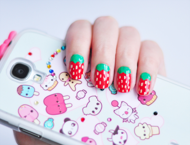 stylelab beauty blog notd strawberry nails tutorial