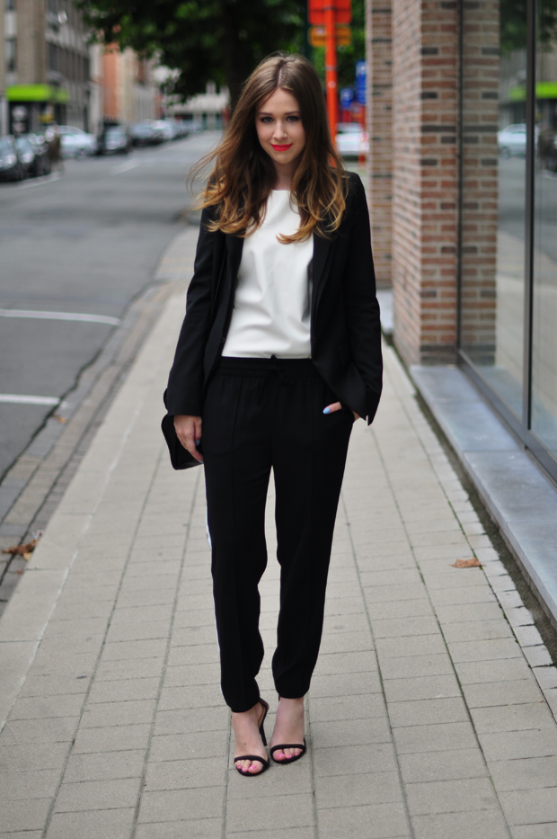 stylelab fashion blog ootd outfit black white monochrome sports